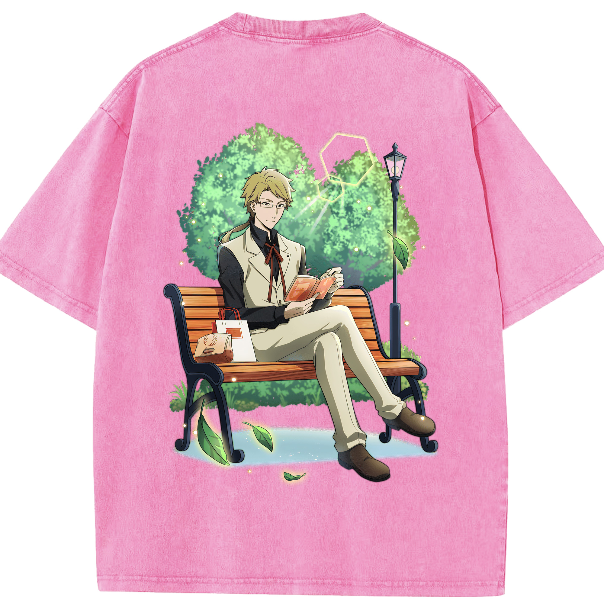 （画像用） 文豪ストレイドッグス Bungo Stray Dogs 綿100% ヴィンテージ風 半袖Tシャツ（背面プリント）